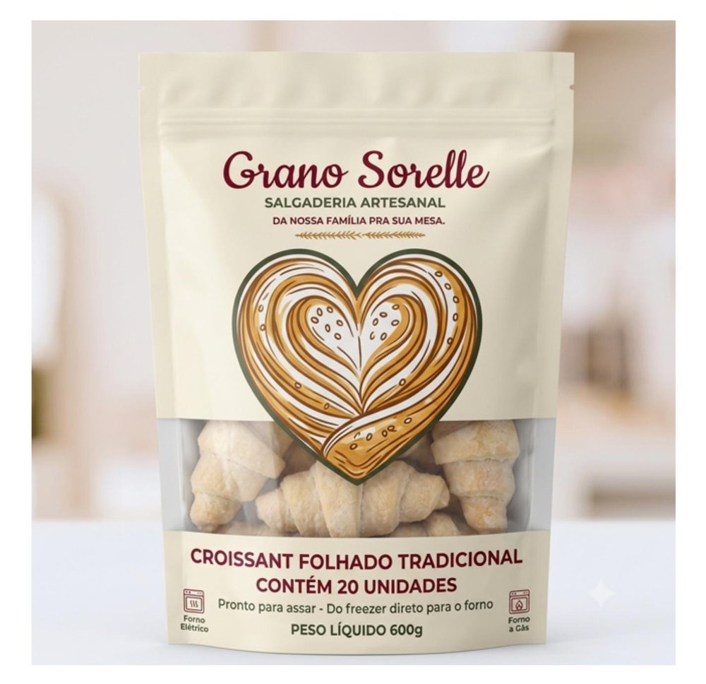 Croissant folhado tradicional Grano Sorelle